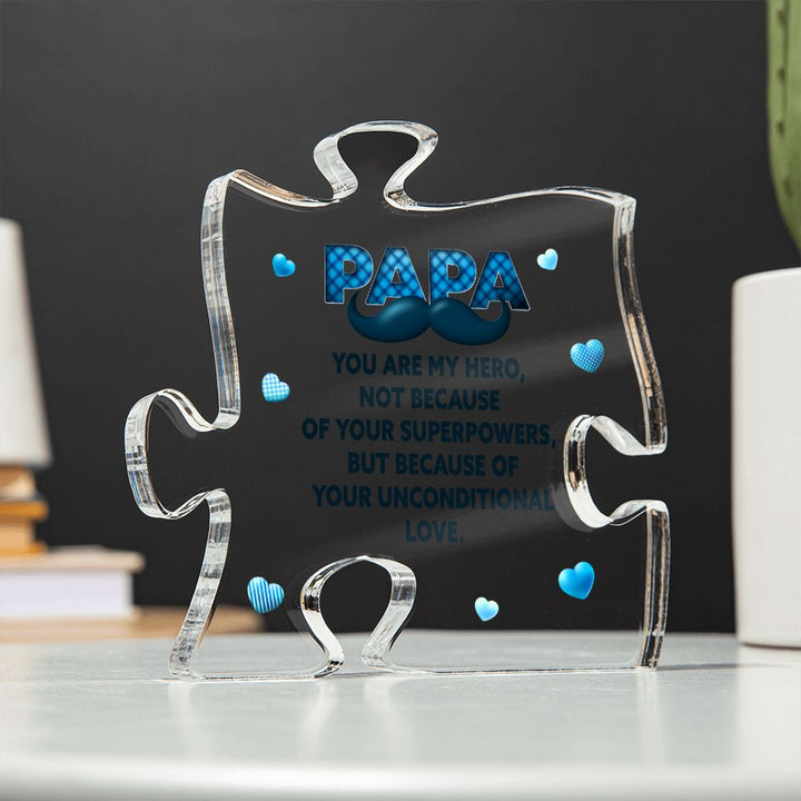 PAPA | You are My Hero - Printed Acrylic Puzzle Plaque