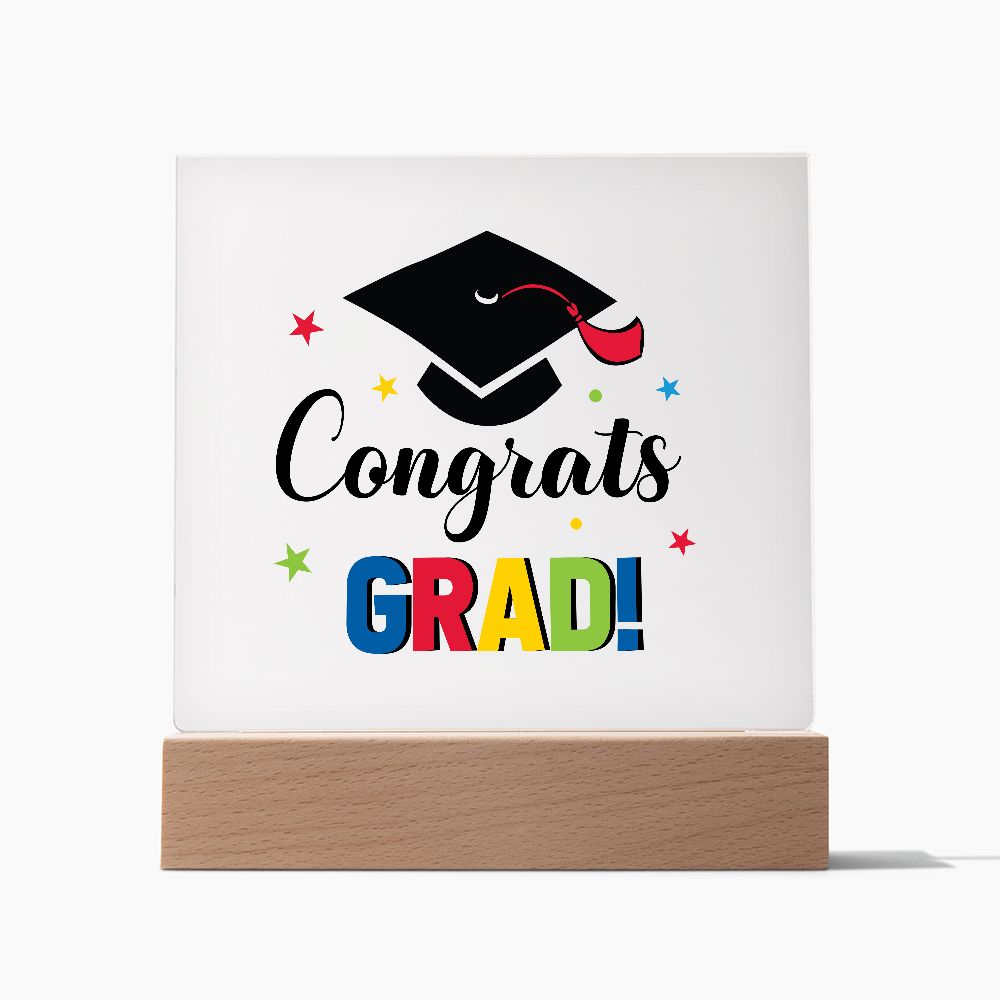 Congrats Grad! - Square Acrylic Plaque