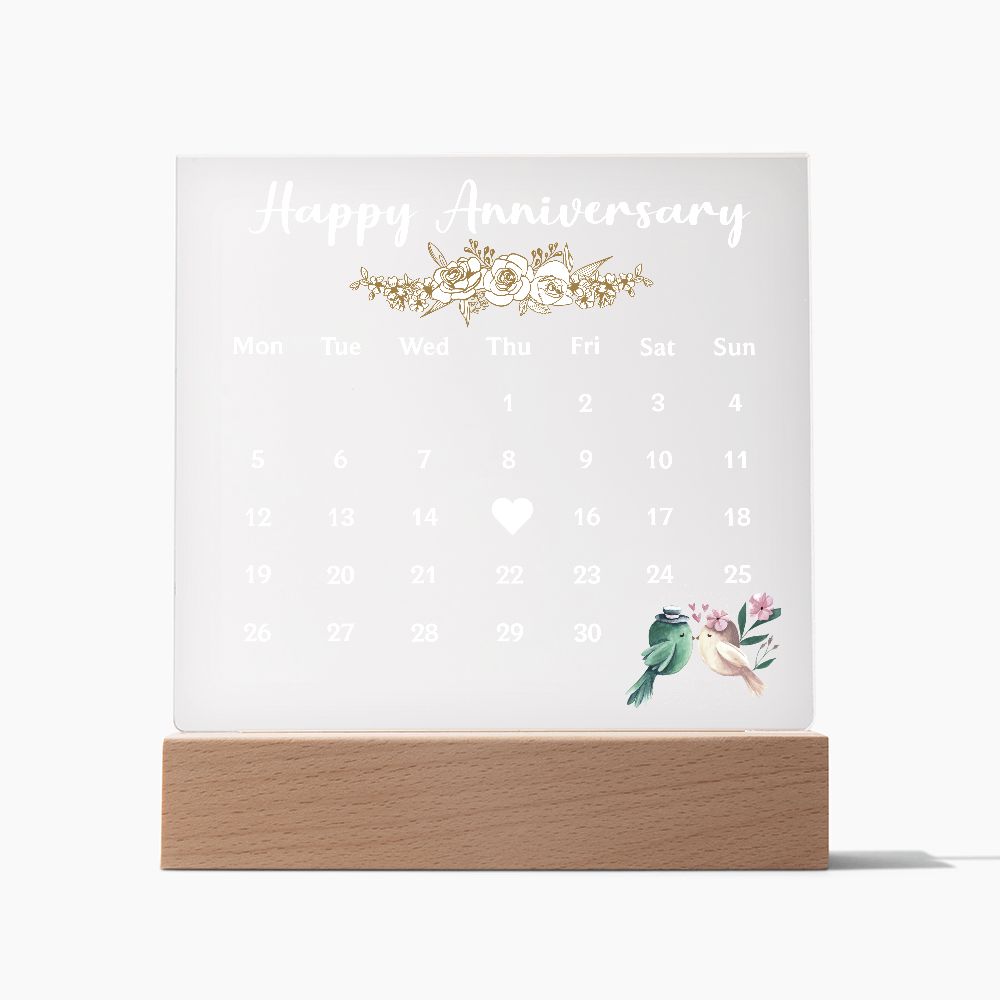 Happy Anniversary - Square Acrylic Plaque