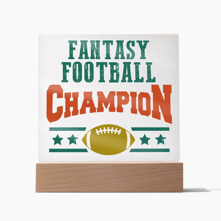 Fantasy Football Champion - Square Acrylic Plaque