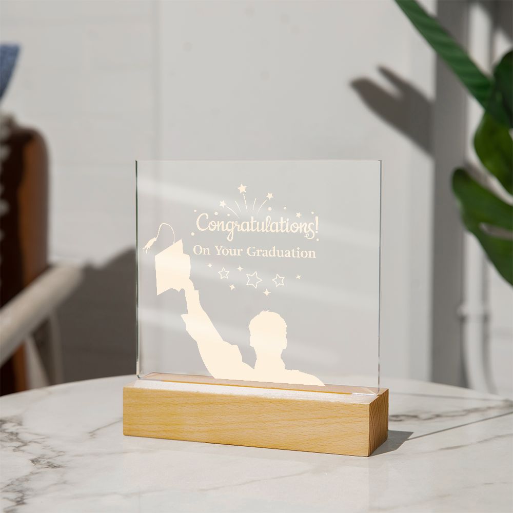 Congratulations! On your Graduation - Square Acrylic Plaque