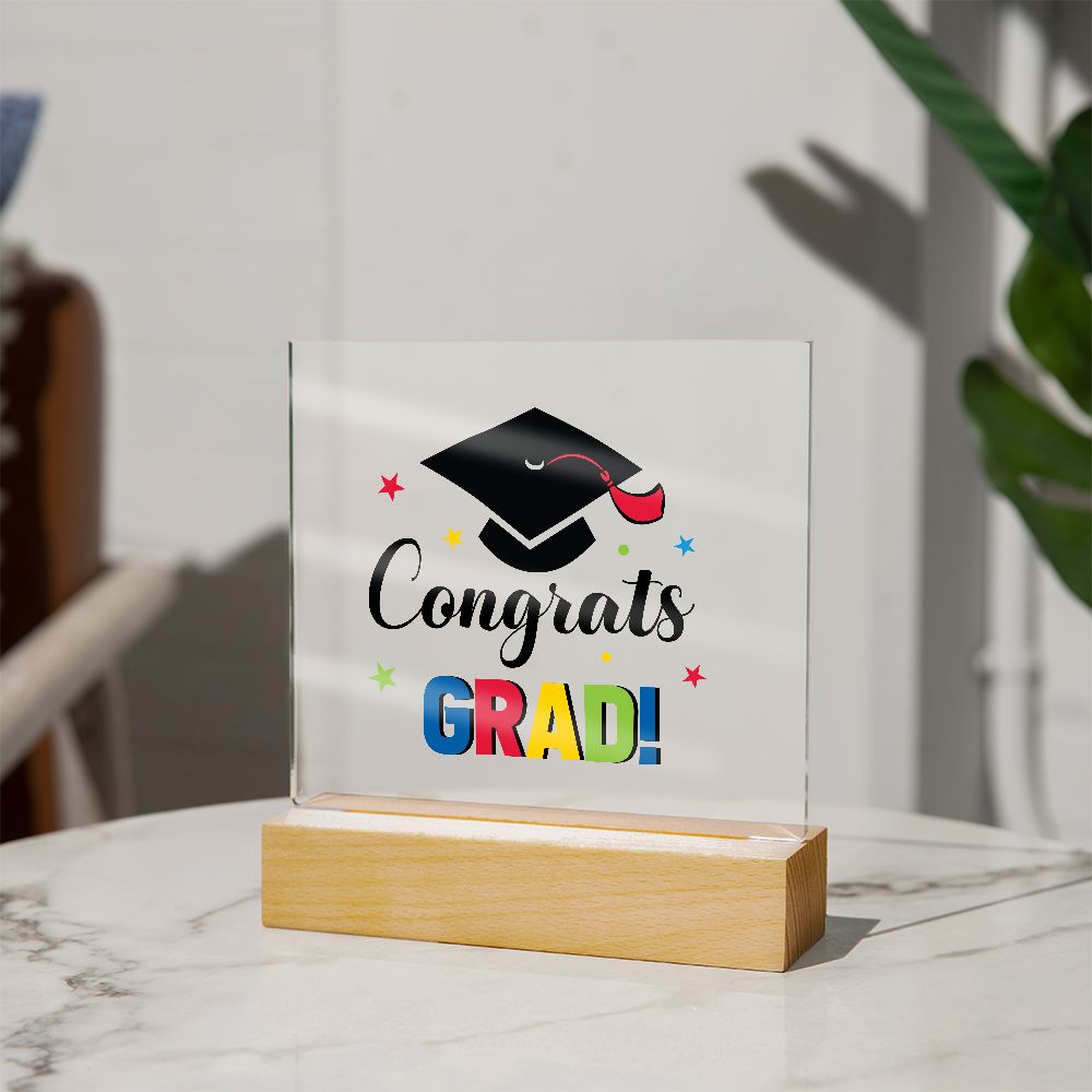 Congrats Grad! - Square Acrylic Plaque