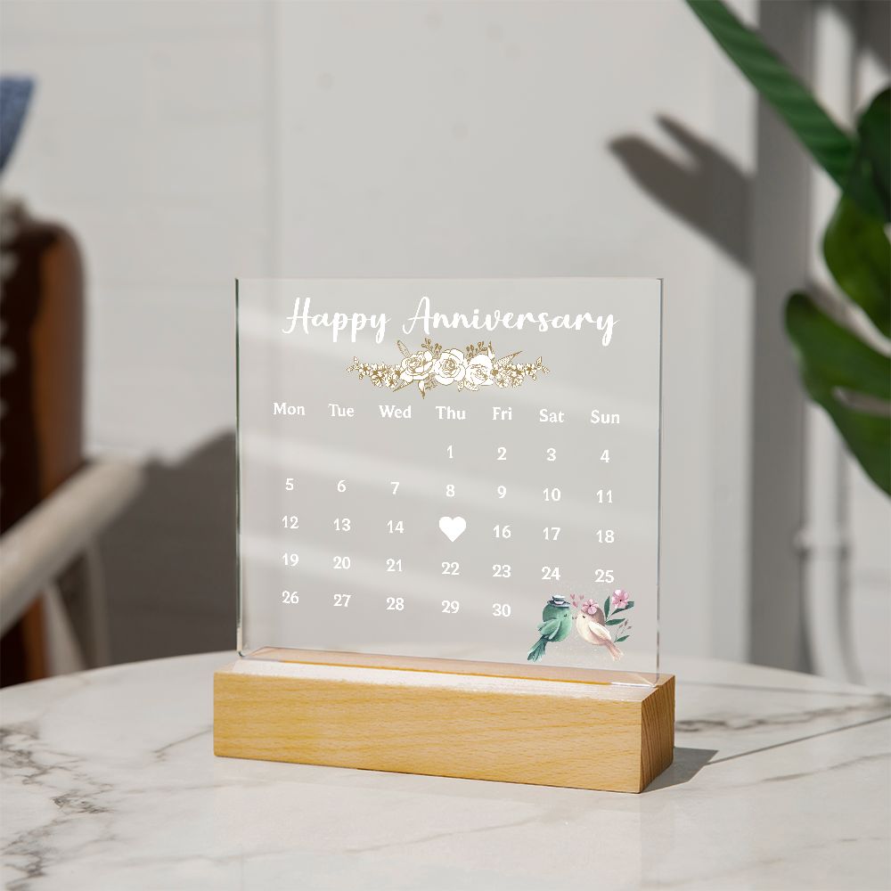 Happy Anniversary - Square Acrylic Plaque