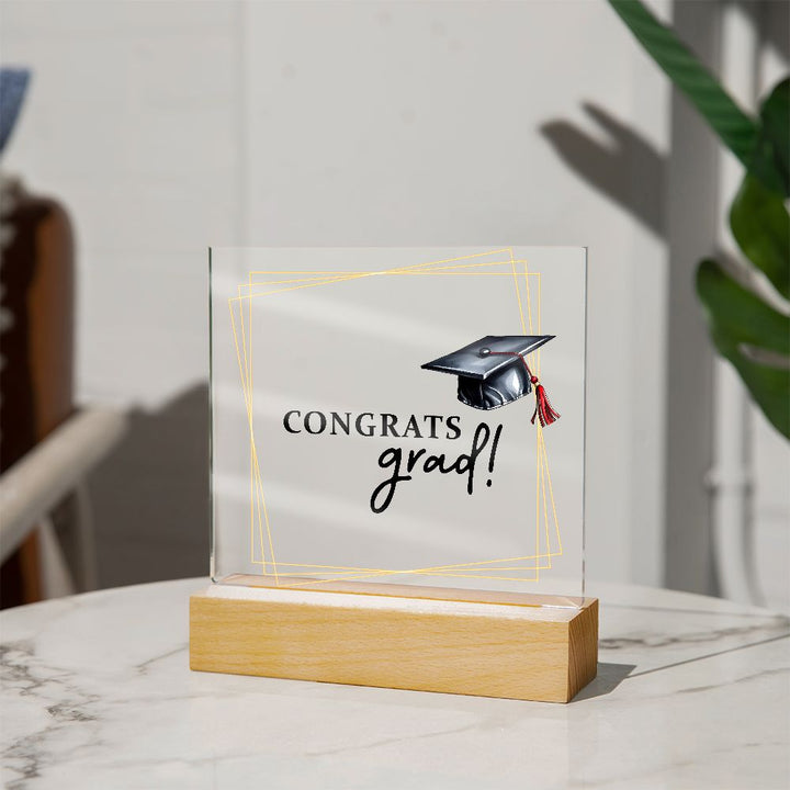 Congrats Grad! - Square Acrylic Plaque