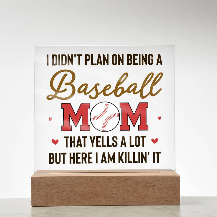 Baseball Mom | But Here I am killin' it - Square Acrylic Plaque