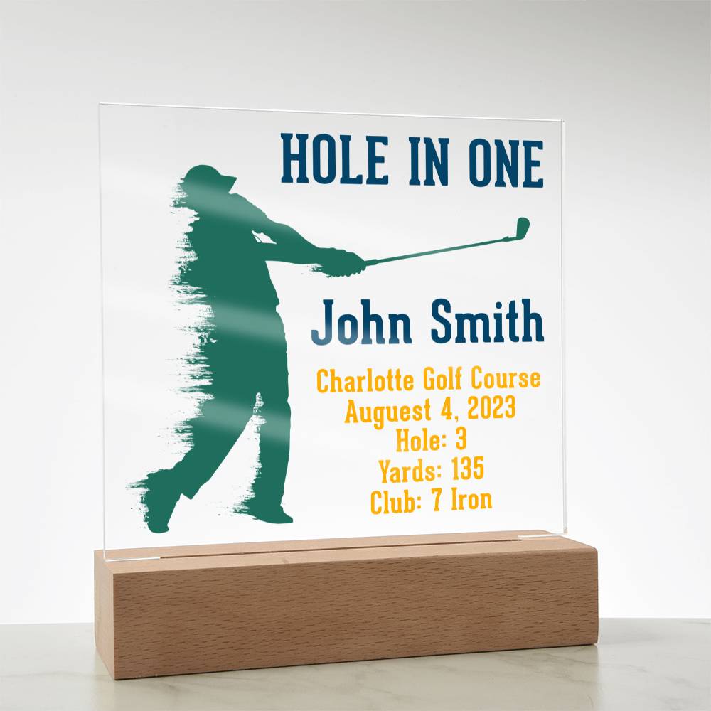 Hole in One | John Smith - Square Acrylic Plaque