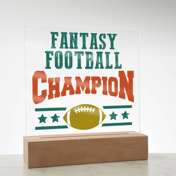 Fantasy Football Champion - Square Acrylic Plaque