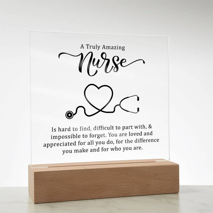 A Truly Amazing Nurse | You are loved and appreciated for all you do - Square Acrylic Plaque