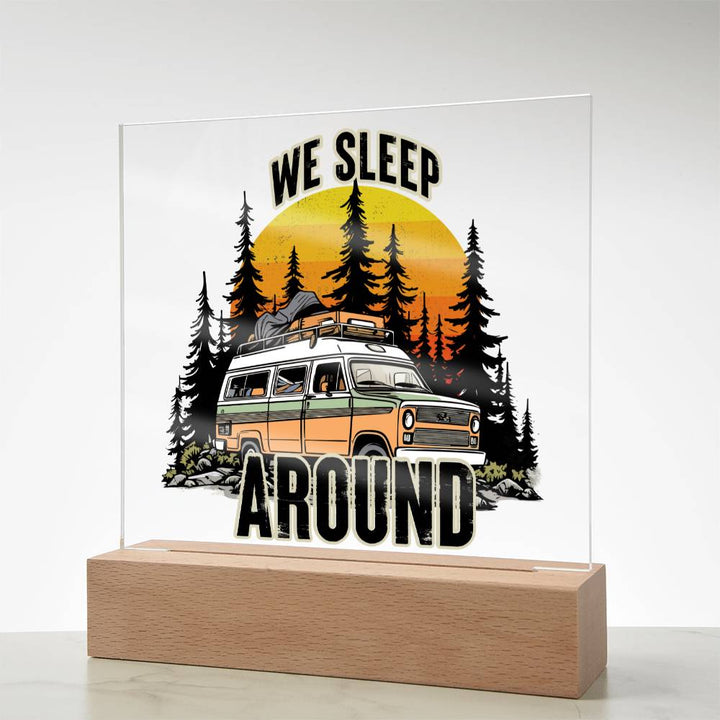 We Sleep Around - Square Acrylic Plaque