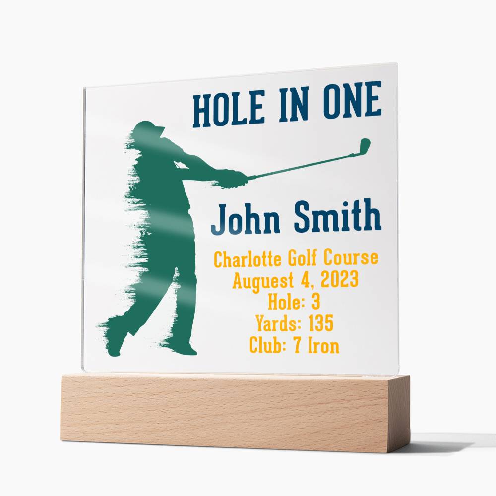 Hole in One | John Smith - Square Acrylic Plaque