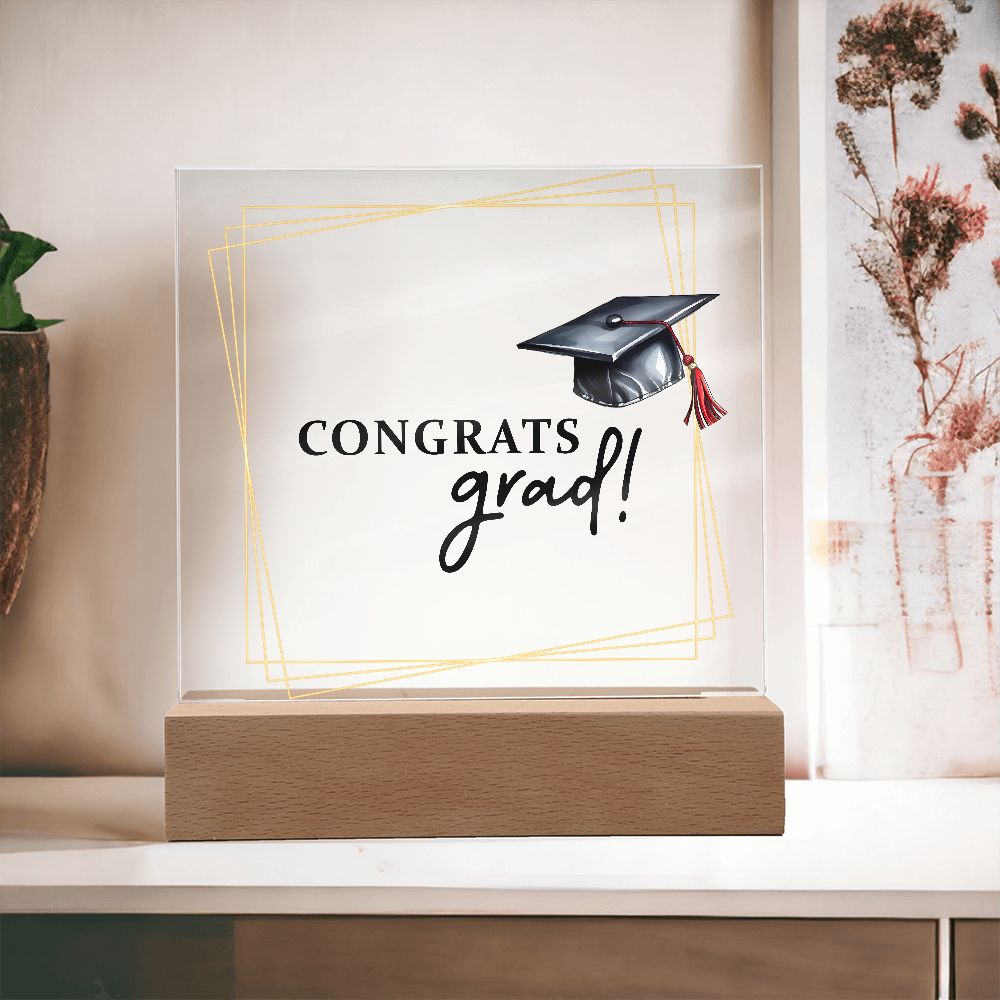 Congrats Grad! - Square Acrylic Plaque