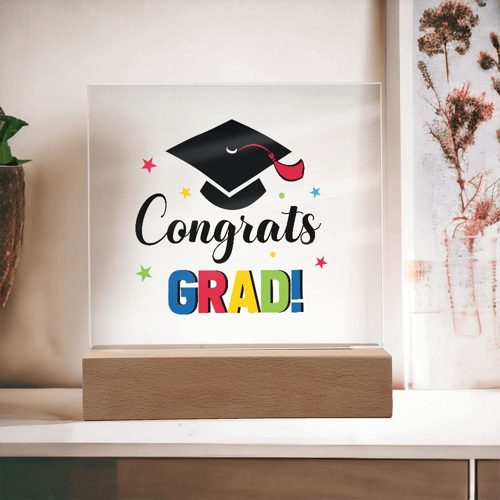 Congrats Grad! - Square Acrylic Plaque