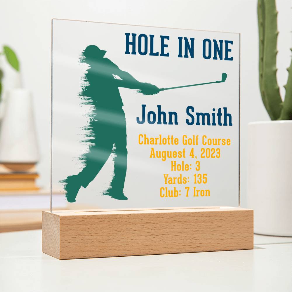 Hole in One | John Smith - Square Acrylic Plaque