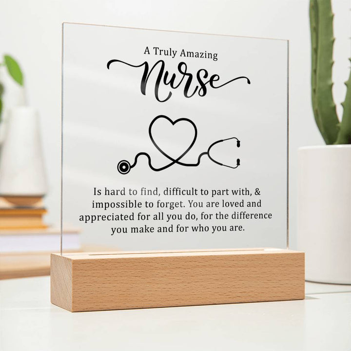 A Truly Amazing Nurse | You are loved and appreciated for all you do - Square Acrylic Plaque