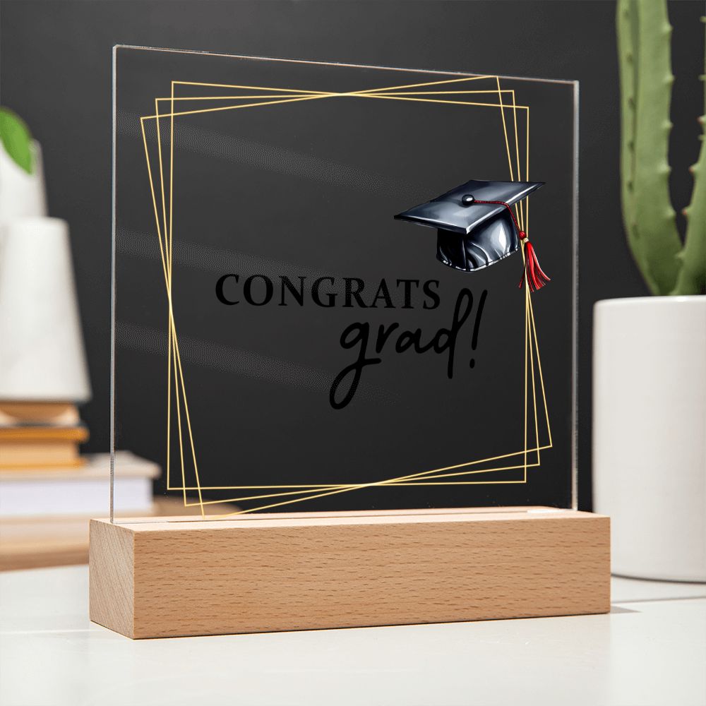 Congrats Grad! - Square Acrylic Plaque