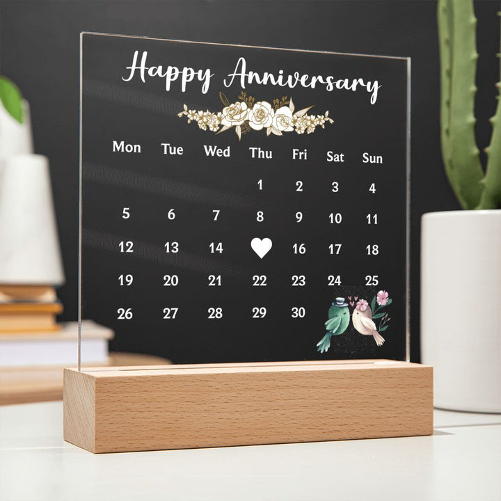 Happy Anniversary - Square Acrylic Plaque