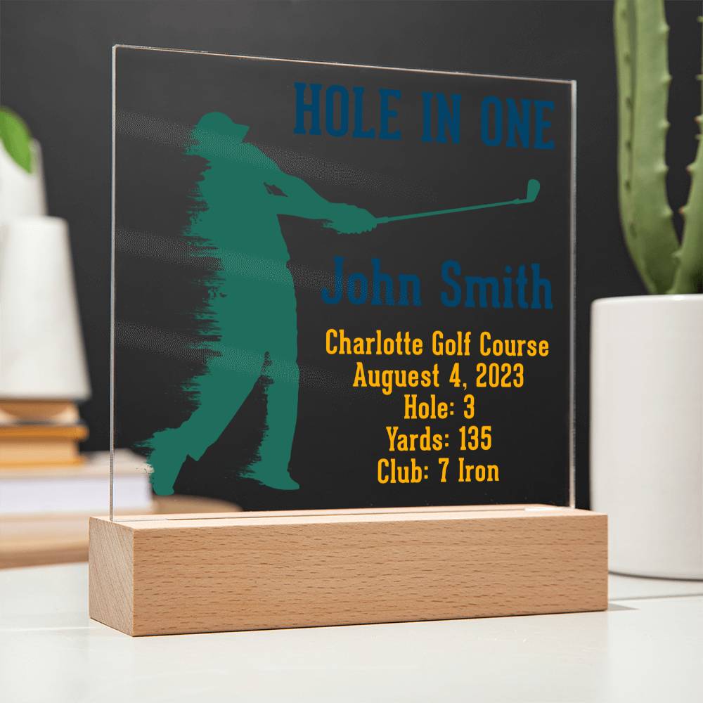 Hole in One | John Smith - Square Acrylic Plaque