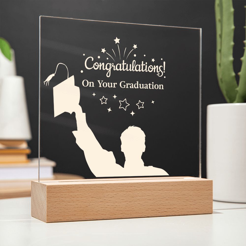 Congratulations! On your Graduation - Square Acrylic Plaque