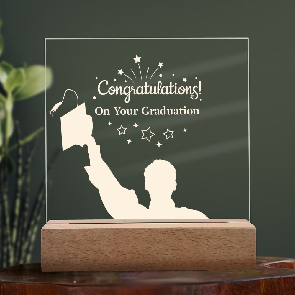 Congratulations! On your Graduation - Square Acrylic Plaque