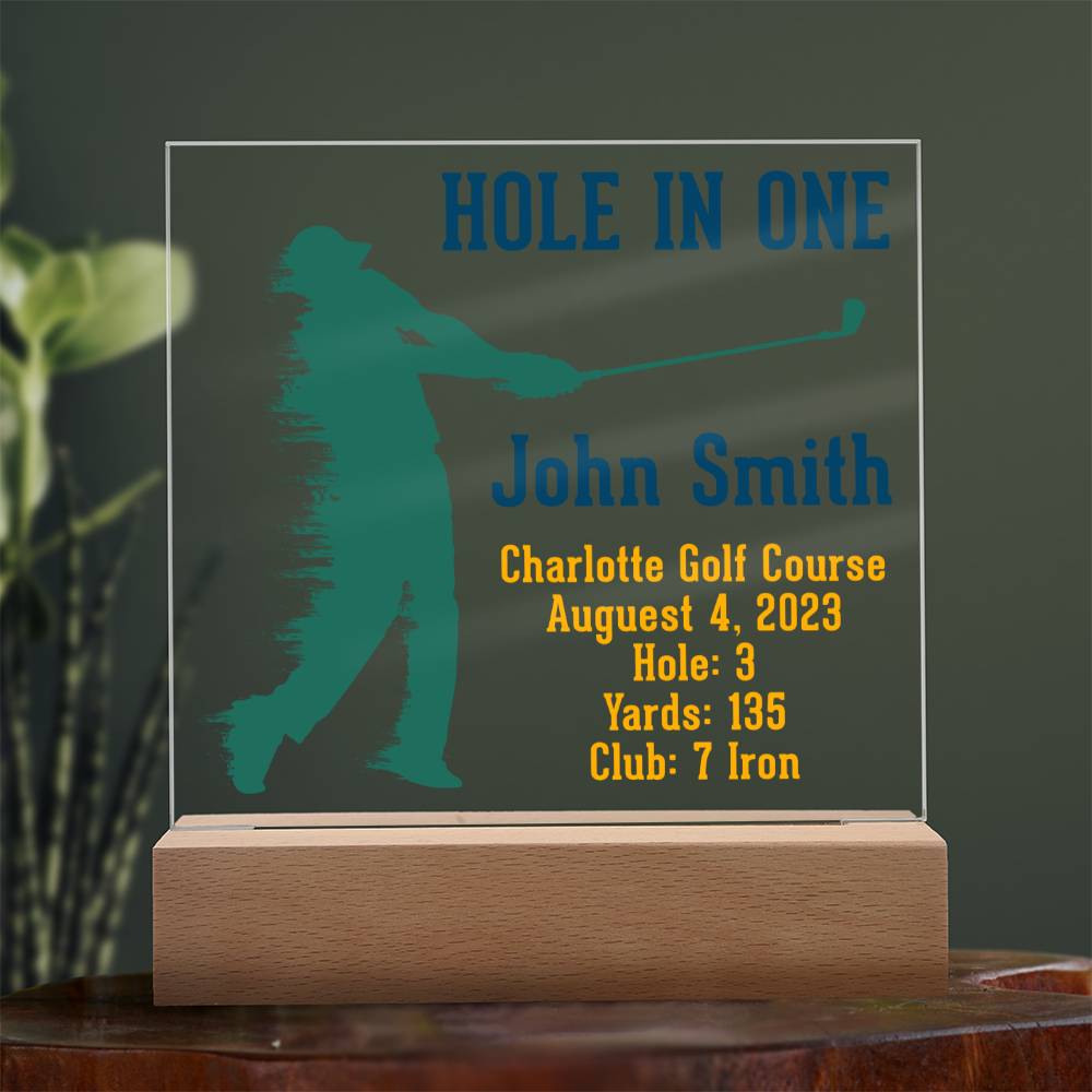 Hole in One | John Smith - Square Acrylic Plaque