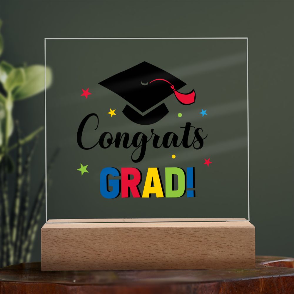 Congrats Grad! - Square Acrylic Plaque