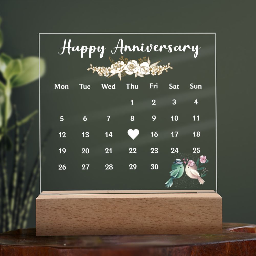 Happy Anniversary - Square Acrylic Plaque