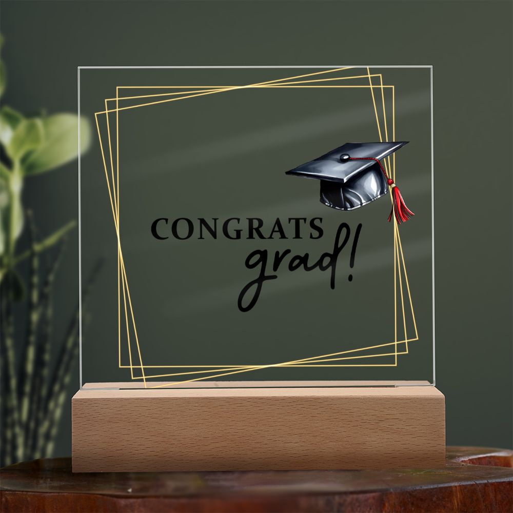 Congrats Grad! - Square Acrylic Plaque