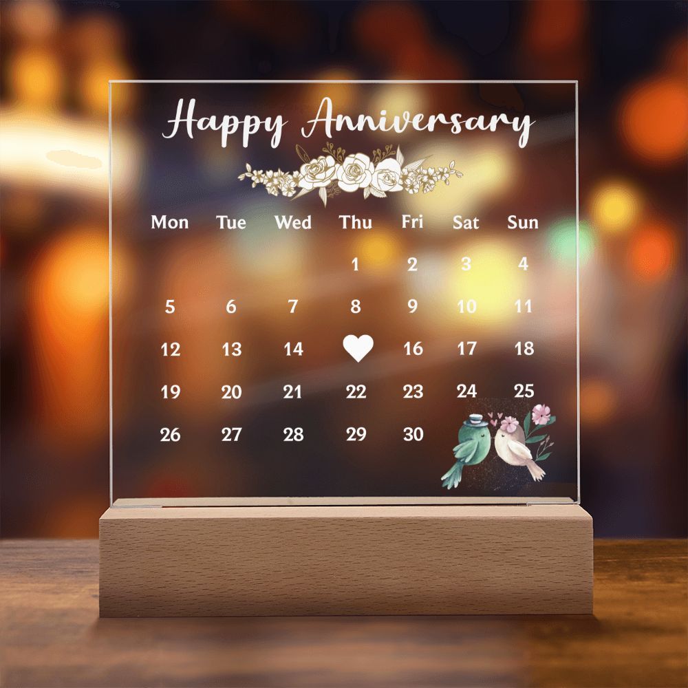 Happy Anniversary - Square Acrylic Plaque