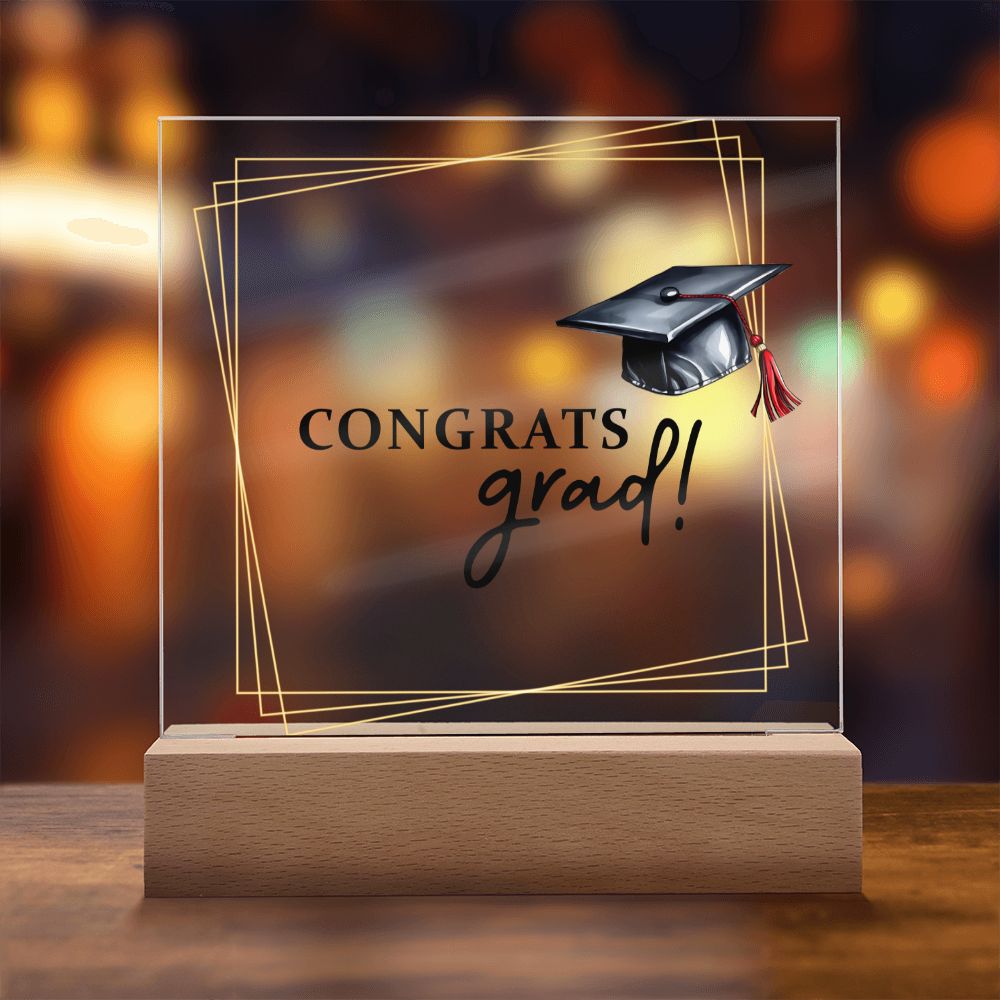 Congrats Grad! - Square Acrylic Plaque