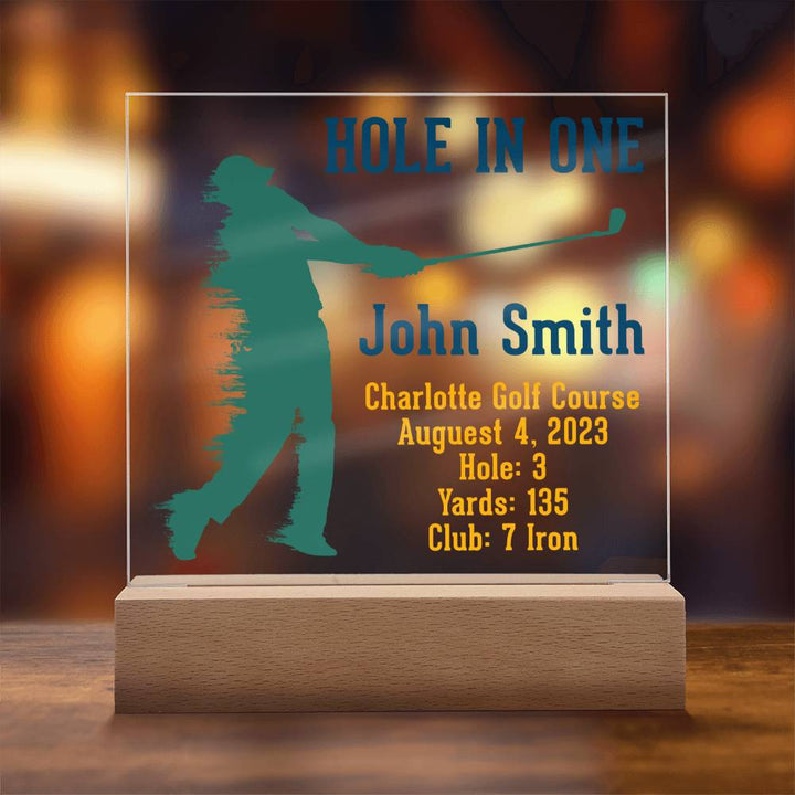 Hole in One | John Smith - Square Acrylic Plaque