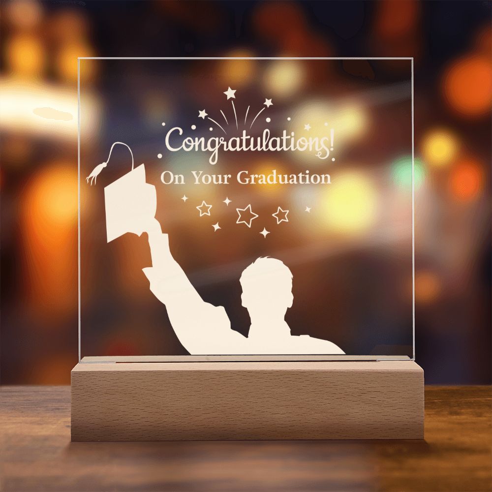 Congratulations! On your Graduation - Square Acrylic Plaque