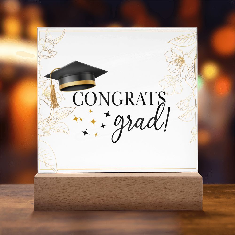 Congrats Grad! - Square Acrylic Plaque