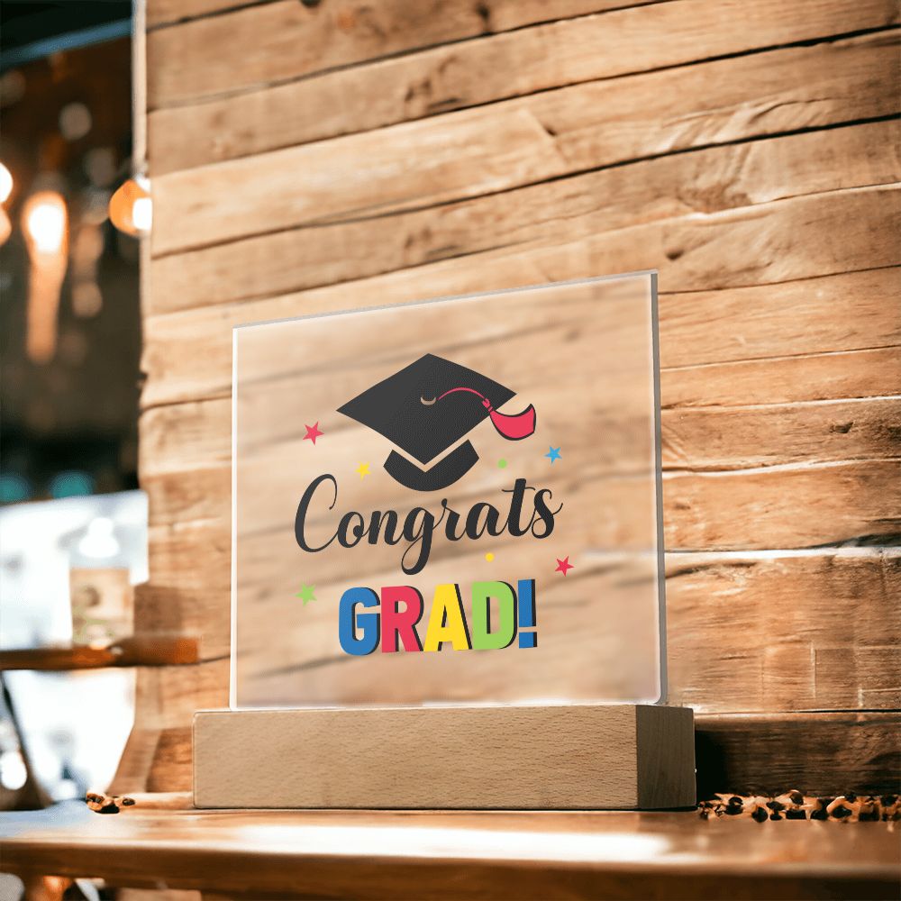 Congrats Grad! - Square Acrylic Plaque