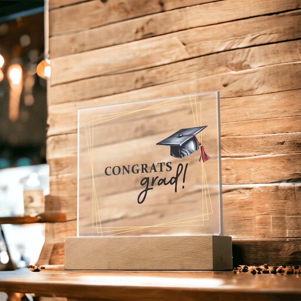 Congrats Grad! - Square Acrylic Plaque