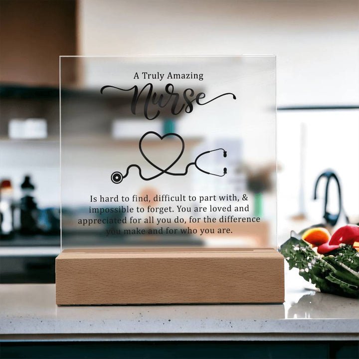 A Truly Amazing Nurse | You are loved and appreciated for all you do - Square Acrylic Plaque