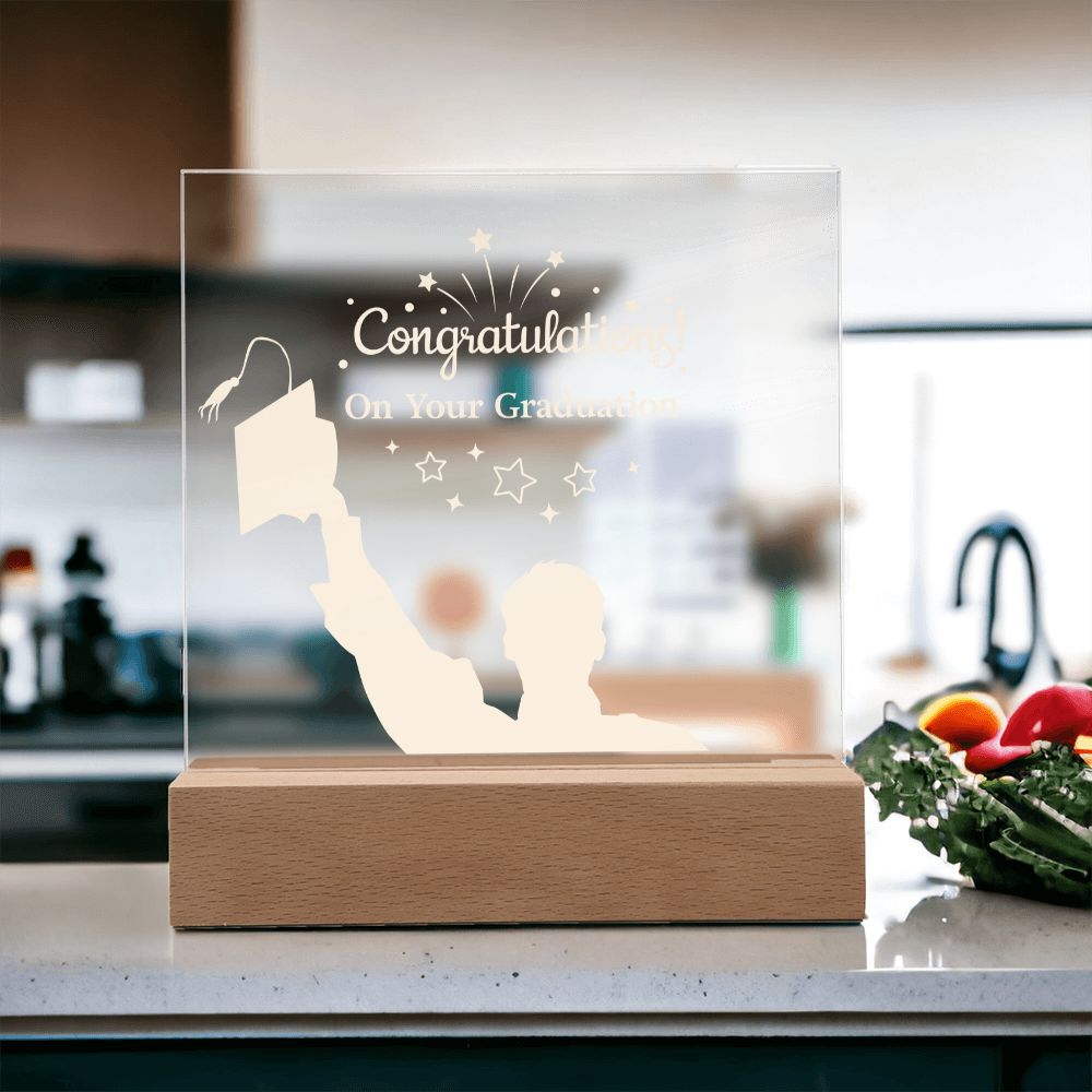 Congratulations! On your Graduation - Square Acrylic Plaque