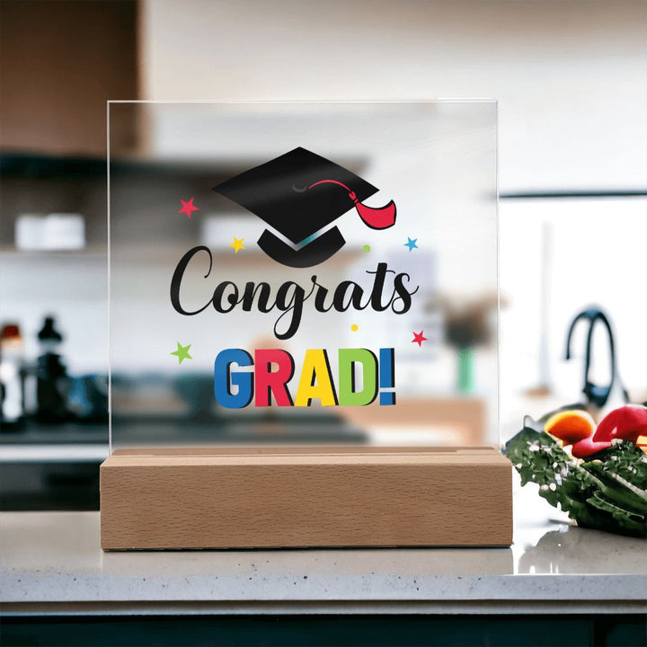 Congrats Grad! - Square Acrylic Plaque