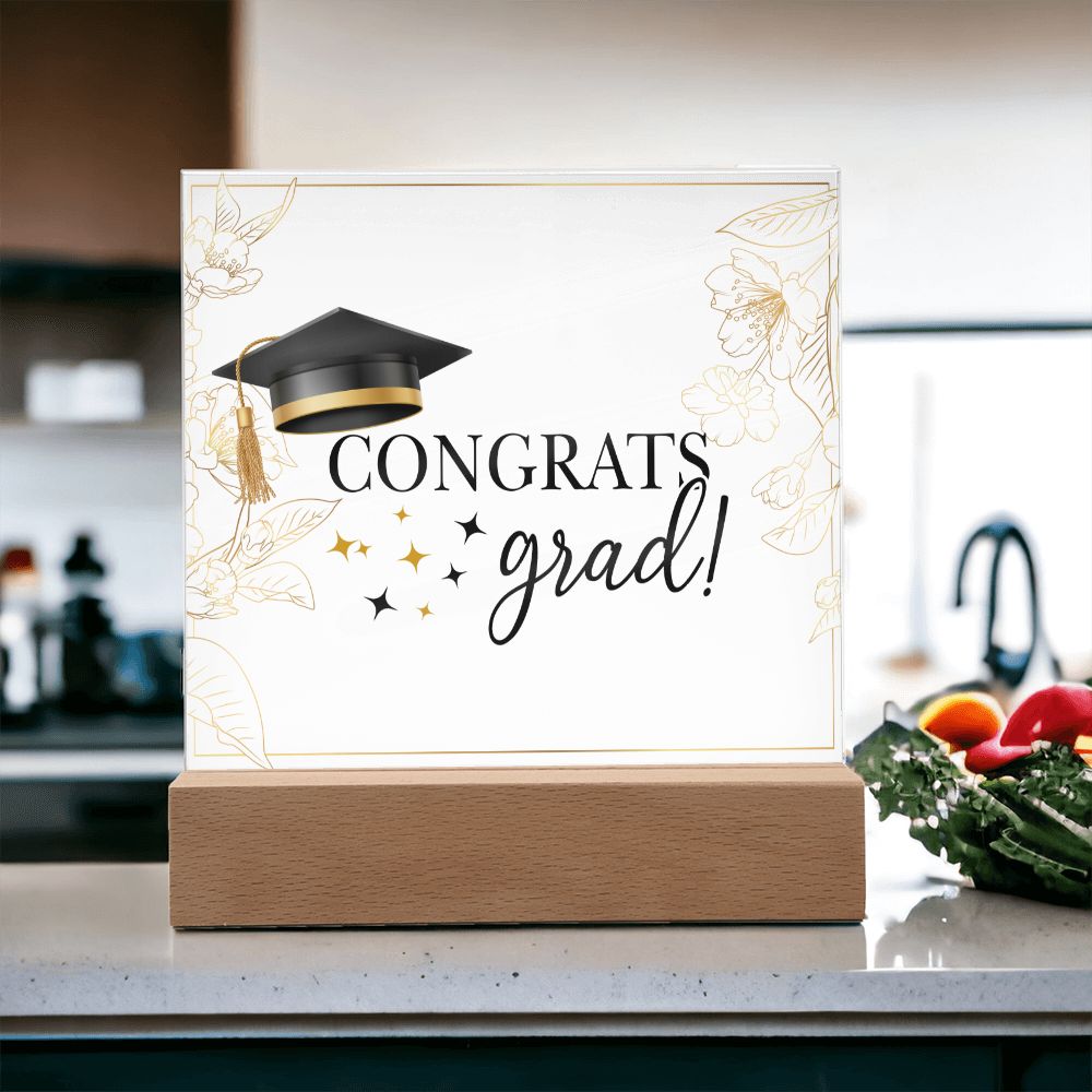 Congrats Grad! - Square Acrylic Plaque