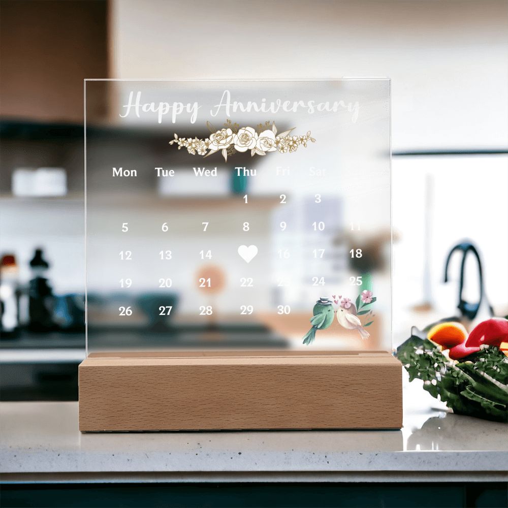 Happy Anniversary - Square Acrylic Plaque