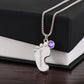 To My Mommy | I can hear you say you love me - baby Feet Necklace with Birthstone