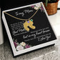 To My Mom | Best Mother anyone could ask for - Baby Feet Necklace with Birthstone