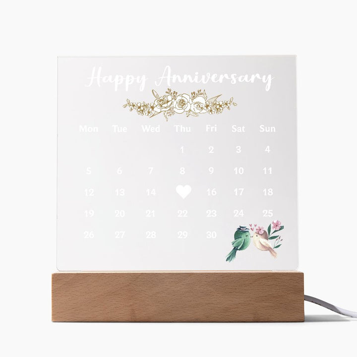 Happy Anniversary - Square Acrylic Plaque