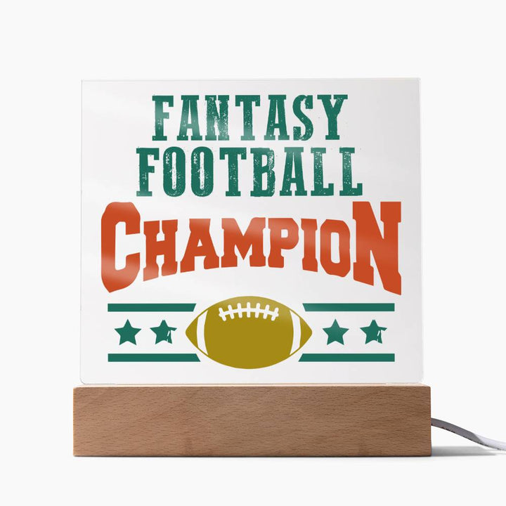 Fantasy Football Champion - Square Acrylic Plaque