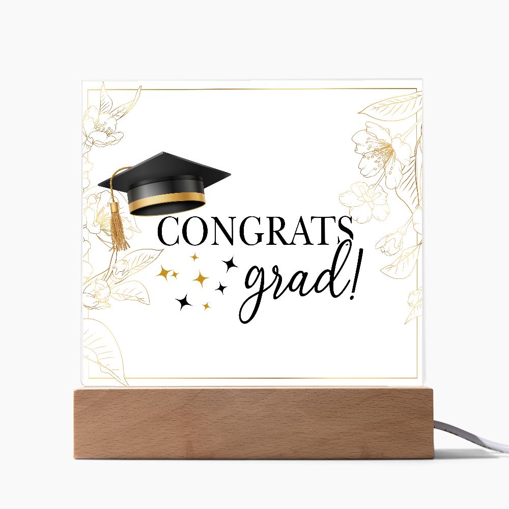 Congrats Grad! - Square Acrylic Plaque