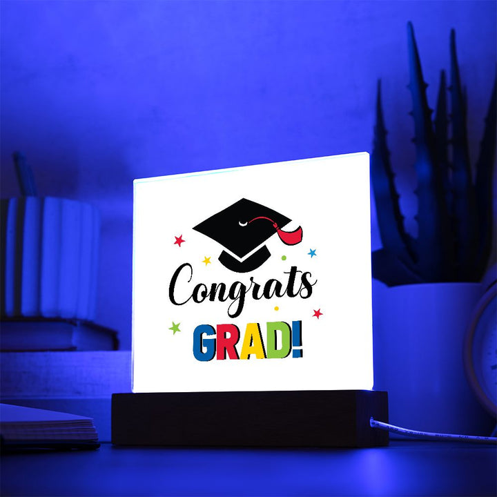 Congrats Grad! - Square Acrylic Plaque