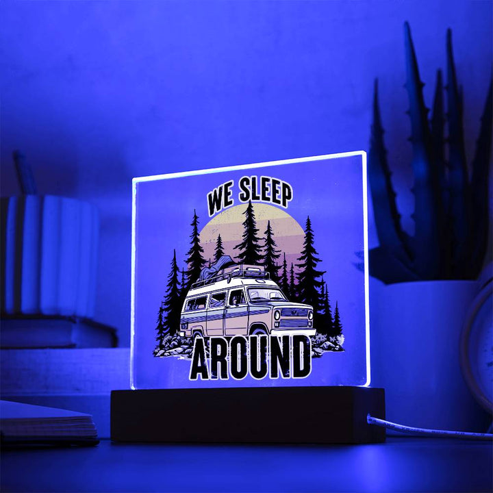 We Sleep Around - Square Acrylic Plaque