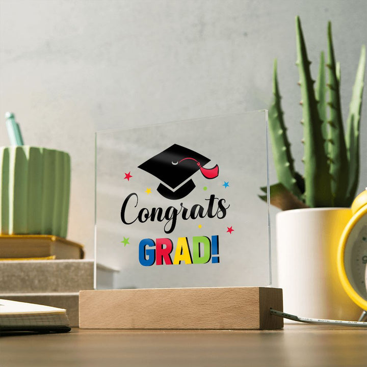 Congrats Grad! - Square Acrylic Plaque