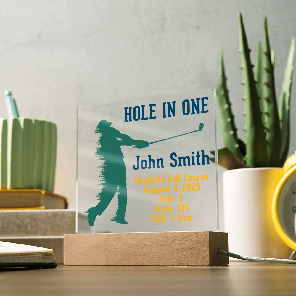 Hole in One | John Smith - Square Acrylic Plaque