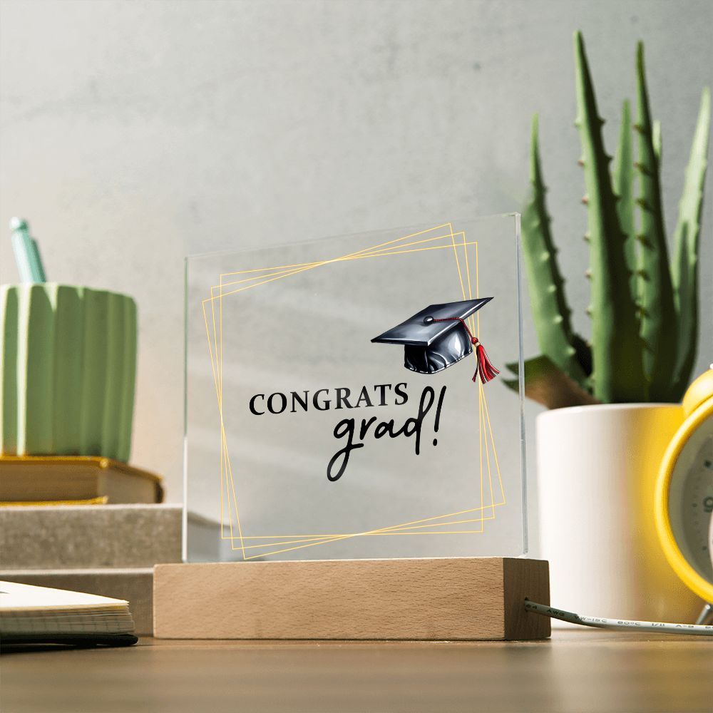 Congrats Grad! - Square Acrylic Plaque