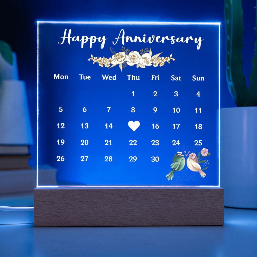 Happy Anniversary - Square Acrylic Plaque